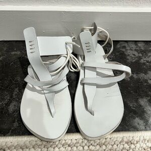 Free People White Strappy Sandals